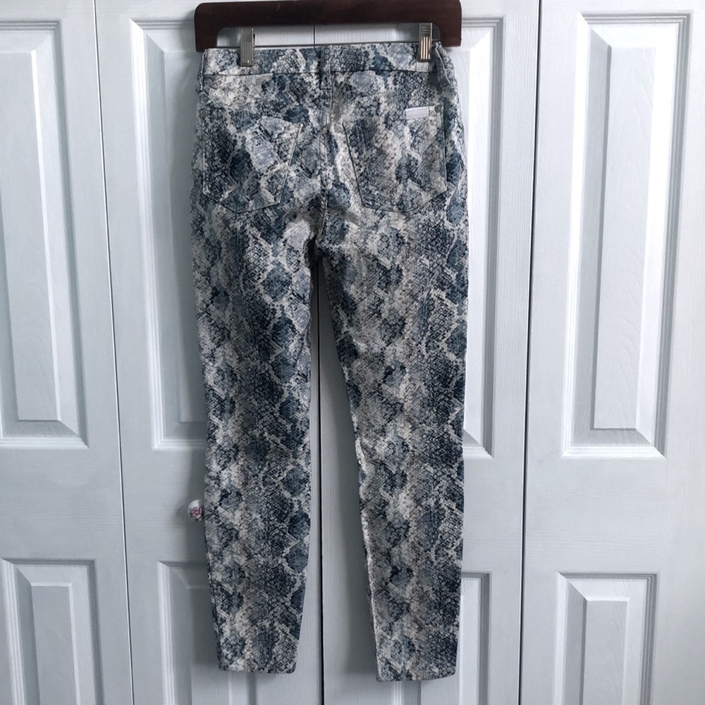 7 For All Mankind Indigo Snakeskin Python Stretch… - image 6